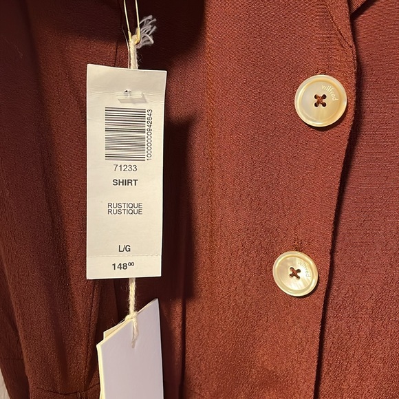 ARITZIA Wilfred midi shirtdress, rust-brown, L - Picture 4 of 10